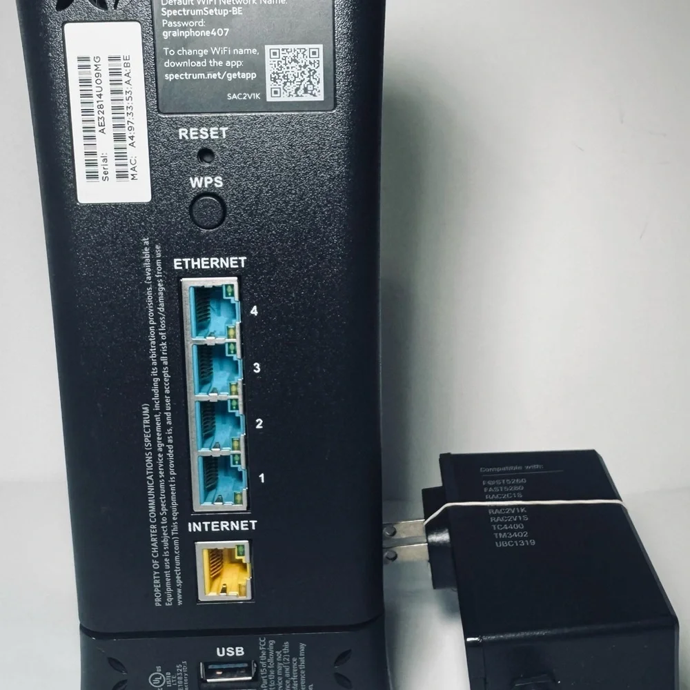 Spectrum SAC2V1K WiFi Router Wireless Internet Router With Power Adapter - Picture 6 of 7